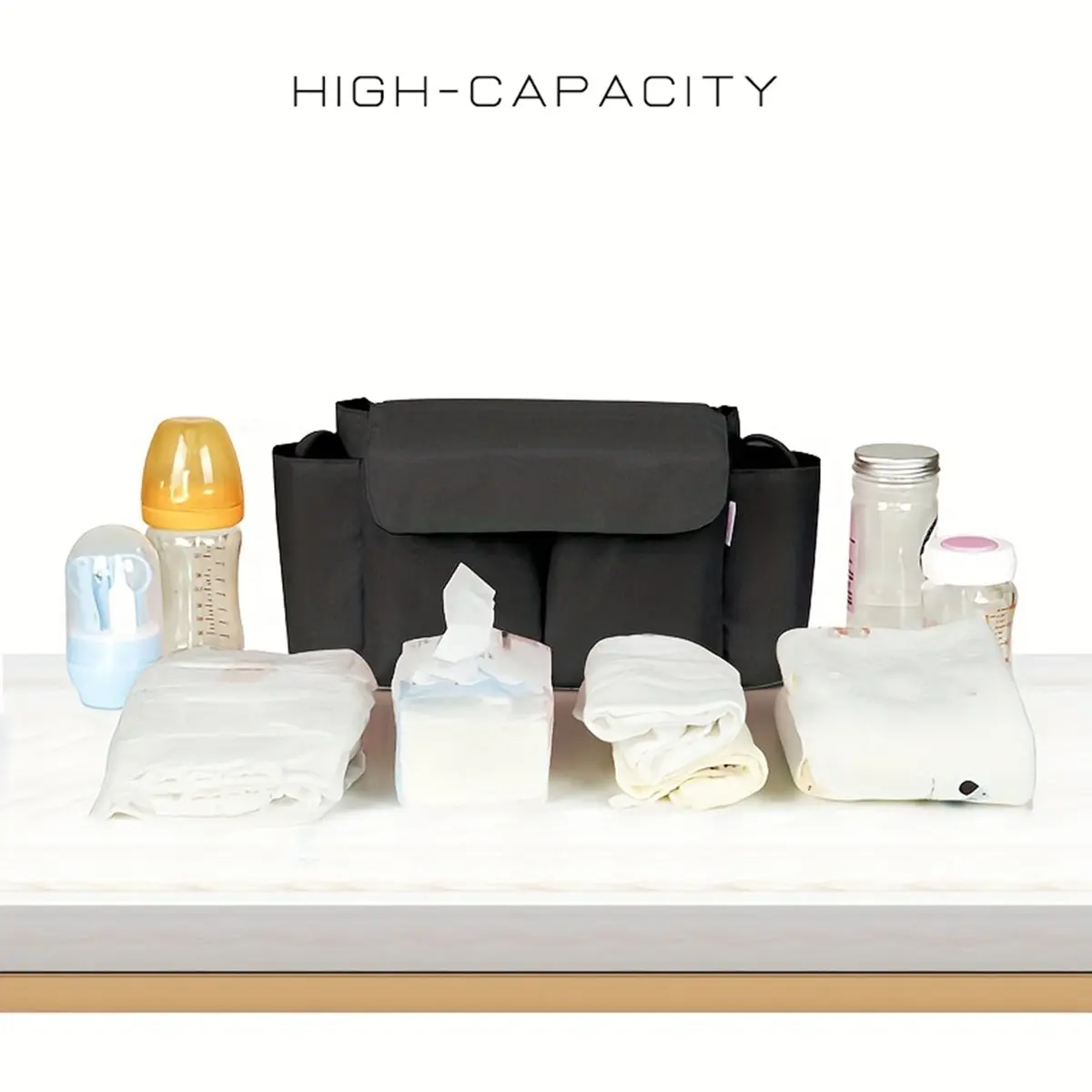 Stroller Organizer Bags Mummy Large Capacity Travel Hanging Bag Bottle Holder Pram Diaper Bags Baby Stroller Accessories