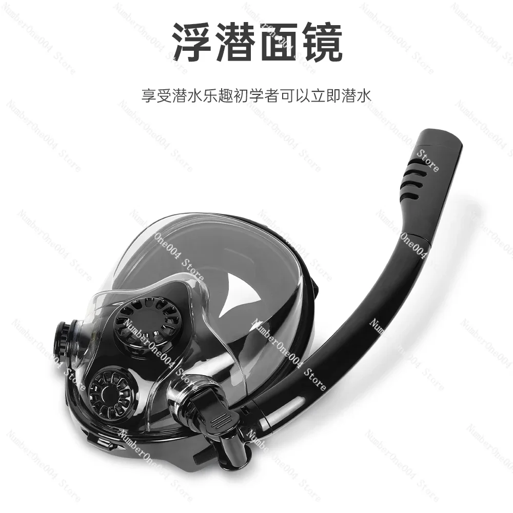 Portable Full-Face Scuba Mask - Compact Diving Oxygen Tank System for Snorkeling & Freediving