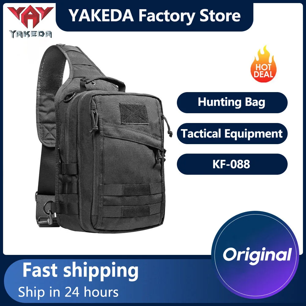 YAKEDA-Multi-Funcional Camuflagem Tactical Chest Bag, Outdoor Cross-Body Mochila, Bolsa de Ombro de Viagem