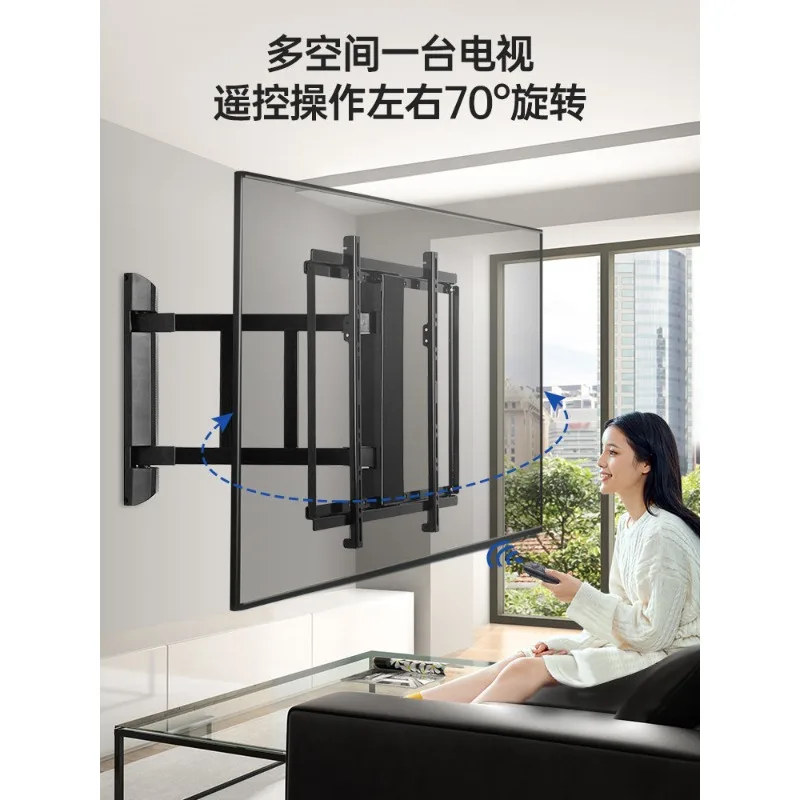 

32-85inch motorized Electric swing arm Full motion TV wall mount smart remote control swivel arms TV wall bracket