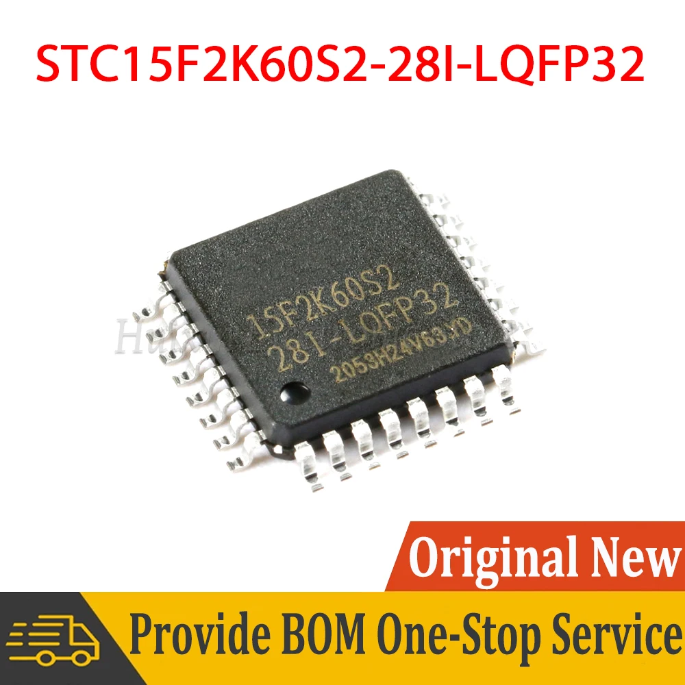 STC15F2K60S2-28I-LQFP32 STC15F2K60S2-28I 15F2K60S2 LQFP32 1T 8051 Microcomputer Microcontroller SMD New and Original IC Chipset