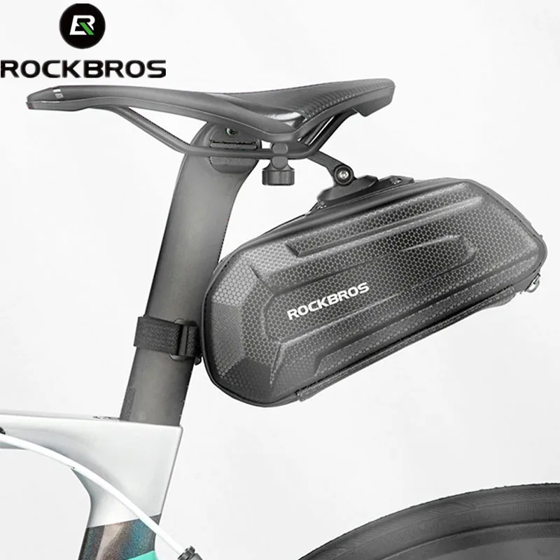 Bolsa para Bicicleta ROCKBROS con Envío Local, 1.7L, Doble Cierre, Gran Capacidad, Liberación Rápida, Impermeable, Resistente a Impactos, para Poste Trasero