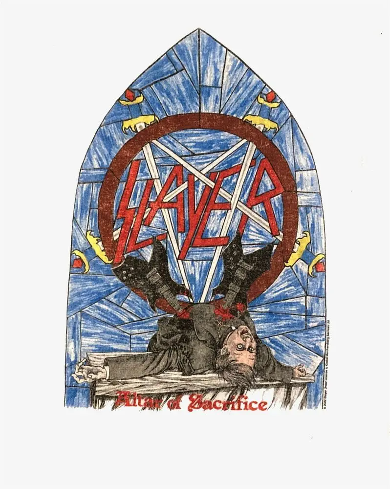 SLAYER cd lgo ALTAR OF SACRIFICE Official White SHIRT XL New reign in blood