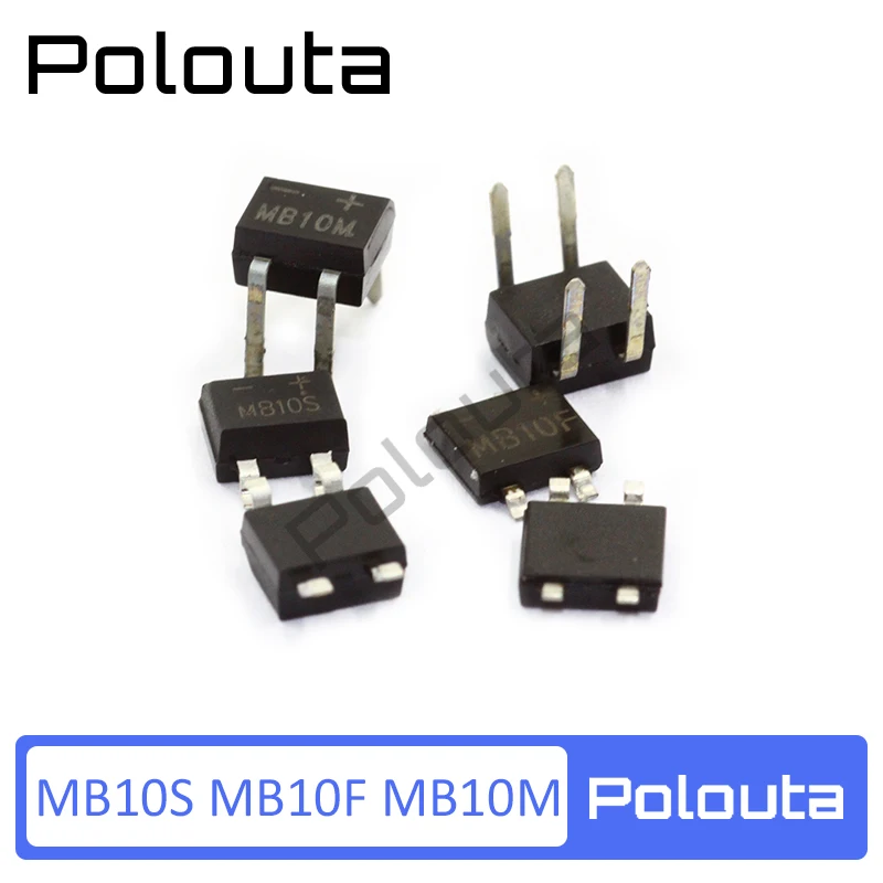 20 Pcs/lot Polouta Mb10m Rectifier Bridge Single-Phase Bridge 1000V/0.5A Direct Plug Patch Supper Capacitor Protection Board