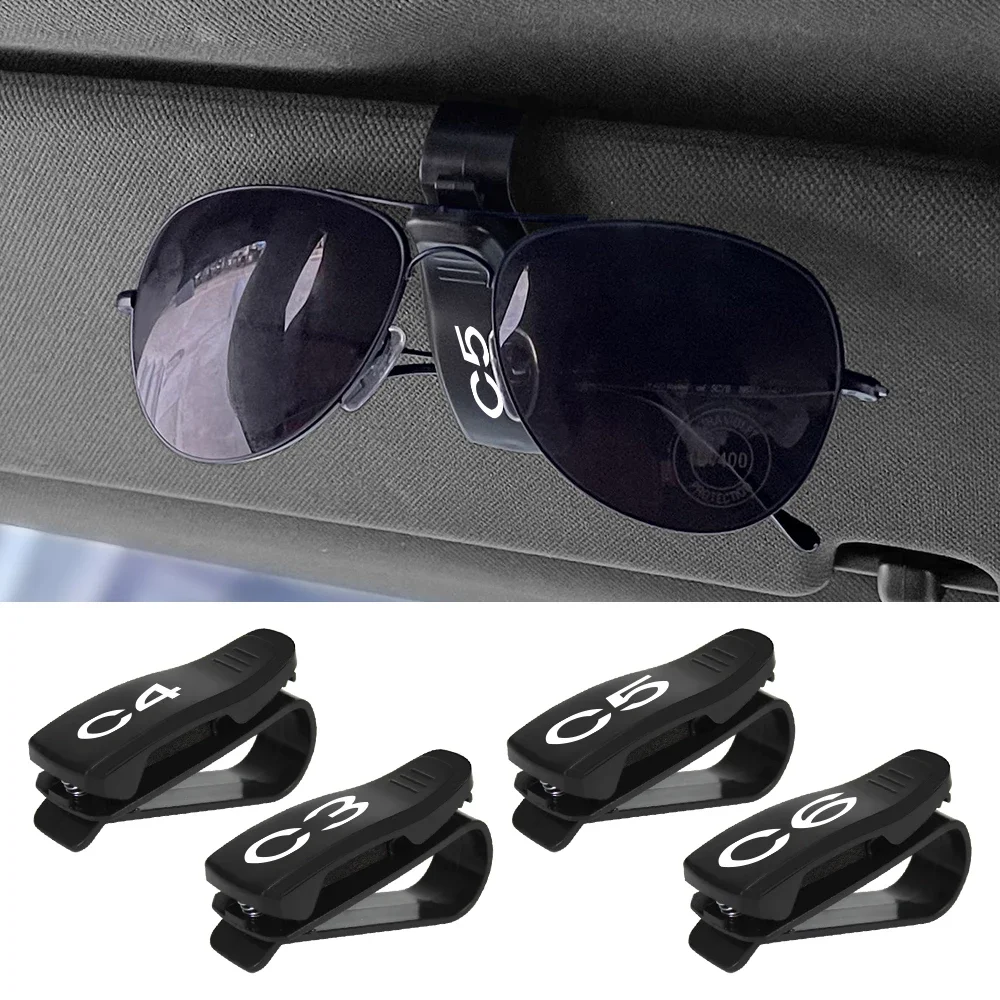 Car Sunglass Clip Accessories Card Holder For Citroen C4 C3 C5 Aircross C1 C CROSSER Berlingo C Elysee C6 C2 Picasso Jumpy VTS