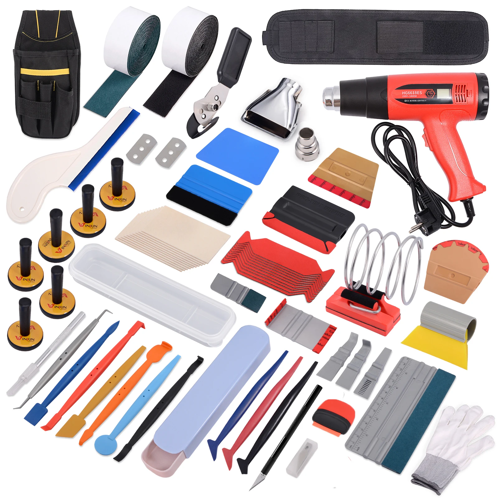 

EHDIS Car Wrapping Shrink Hot Air Gun Window Tint Vinyl Film Heat Gun Tool Kit Auto Styling Accessories Water Cleaning Squeegee