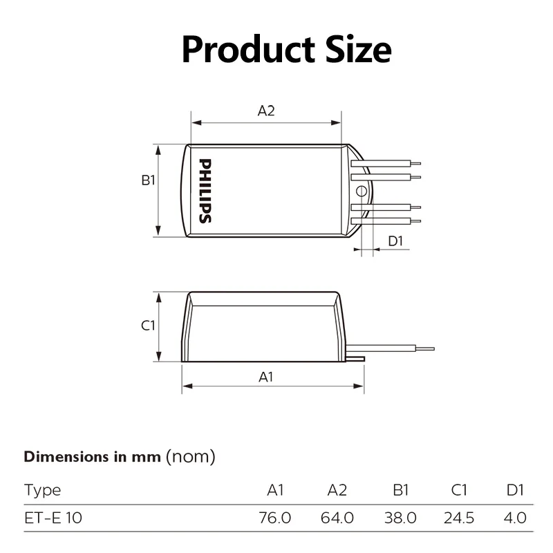 فيليبس ET-E 10 220-240 فولت محولات إلكترونية اقتصادية لمصابيح الهالوجين والهالوجين 12 فولت ذات الجهد المنخفض وإمدادات الطاقة المتوافقة مع الذاتي #5