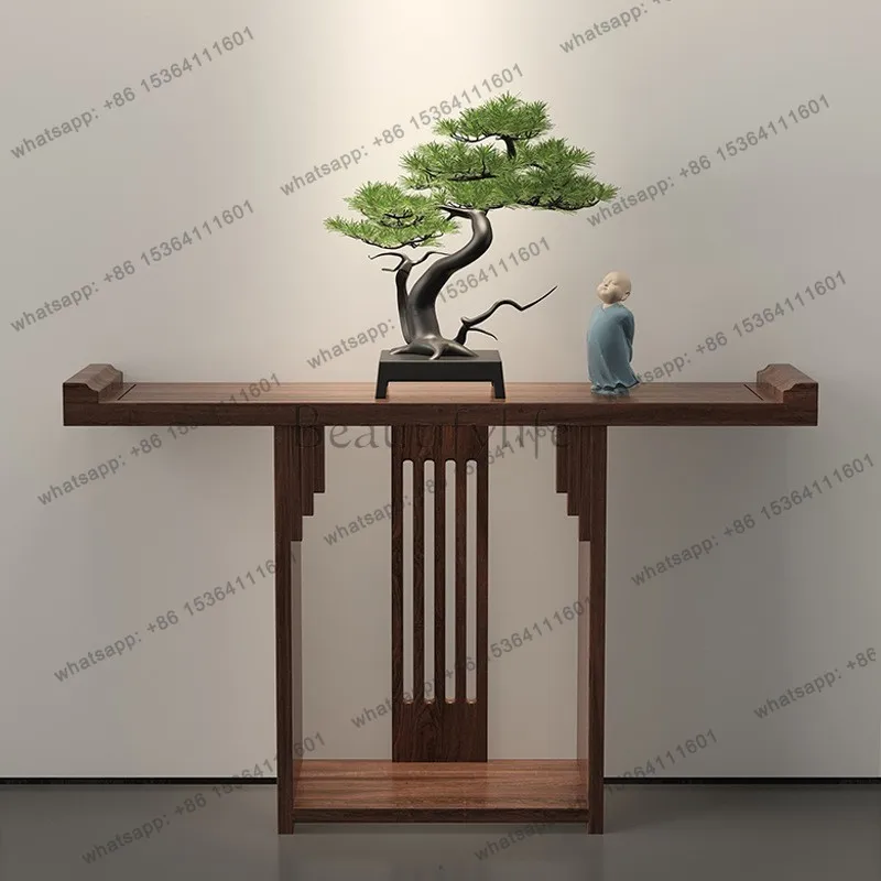 New Chinese Style Entrance Table Zen Offering Table Antique Long Table for Hallway Entrance