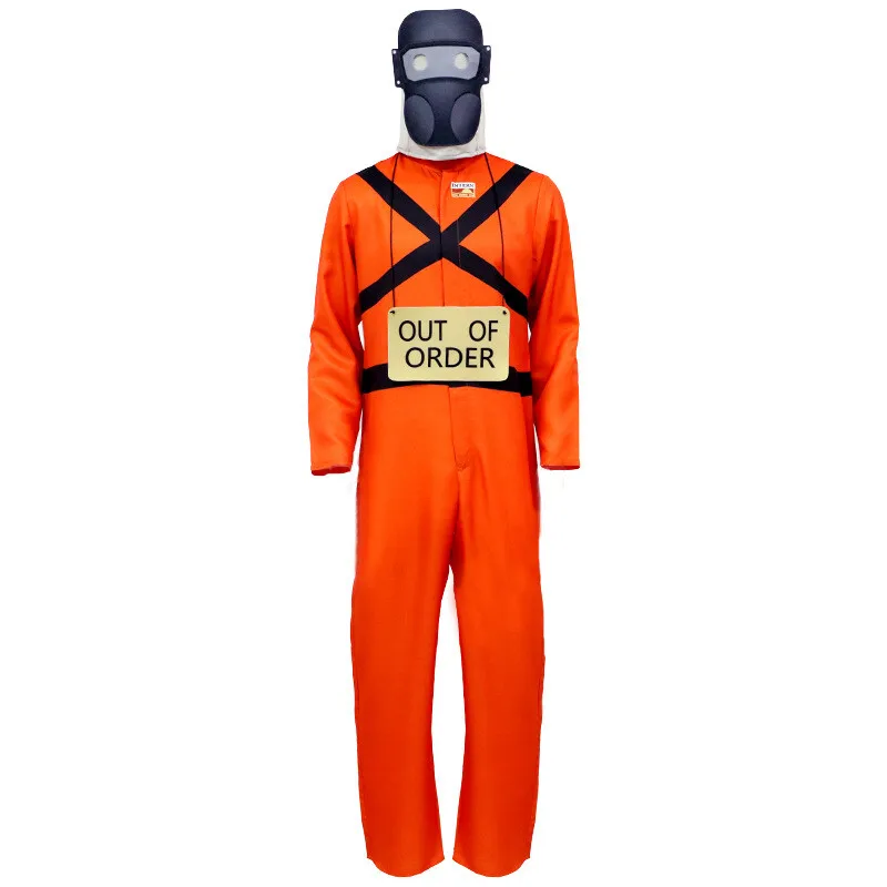 Fulujiacos コスプレ衣装男の防護服ファンタジアマスクジャンプスーツ