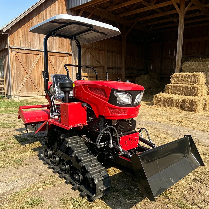 

Customized 35HP crawler tractor, crawler rotary tiller, multifunctional mini-tiller, high-power plowing machine