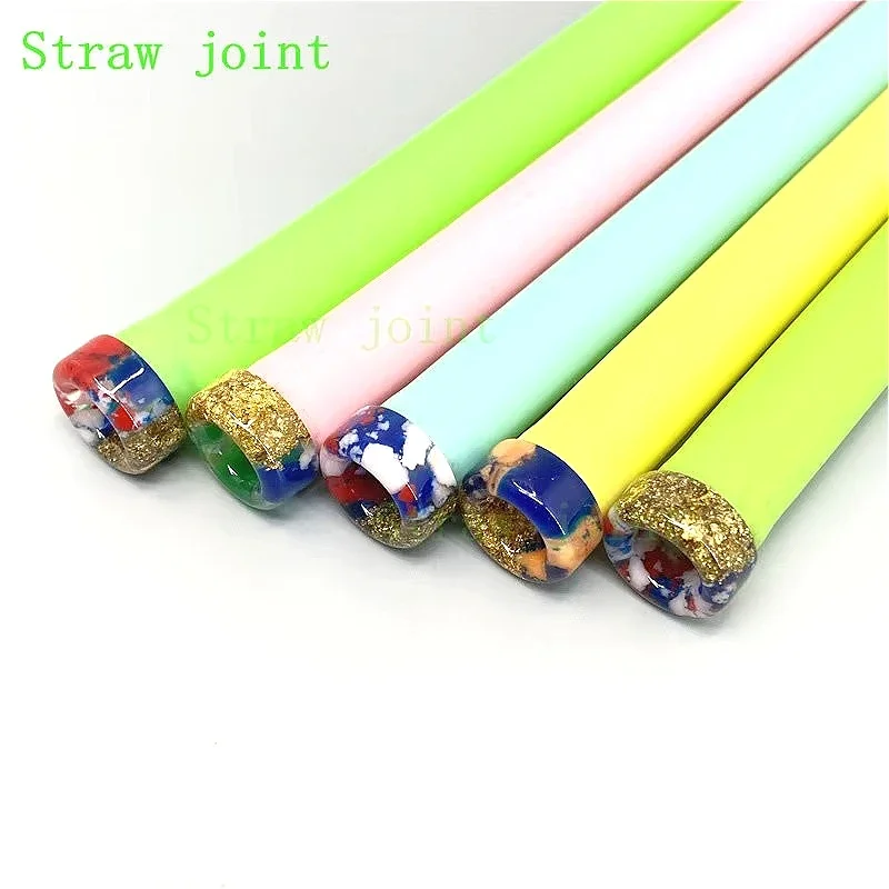 1 pieza 810 punta de goteo medio patrón dorado junta de paja Color aleatorio
