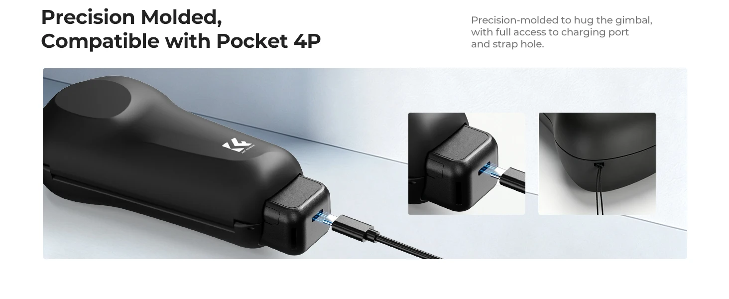K&F CONCEPT Schutzgehäuse für DJI Osmo Pocket 4P Gimbal-Kamera, Aufbewahrungsbox mit integrierten Fächern für Filter und Weitwinkeladapter – Detail 3