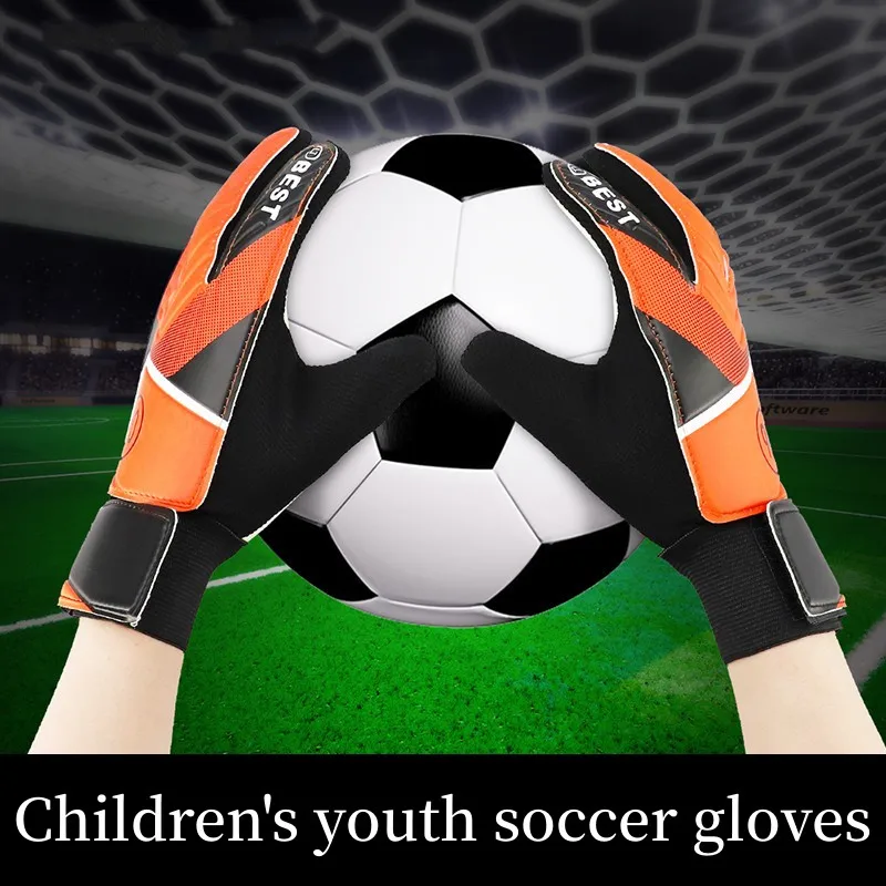 New 1 Pair Children Soccer Goalkeeper Gloves Anti-Collision Goalkeeper Hand Protection Gloves Football Accessories for Kids Gift