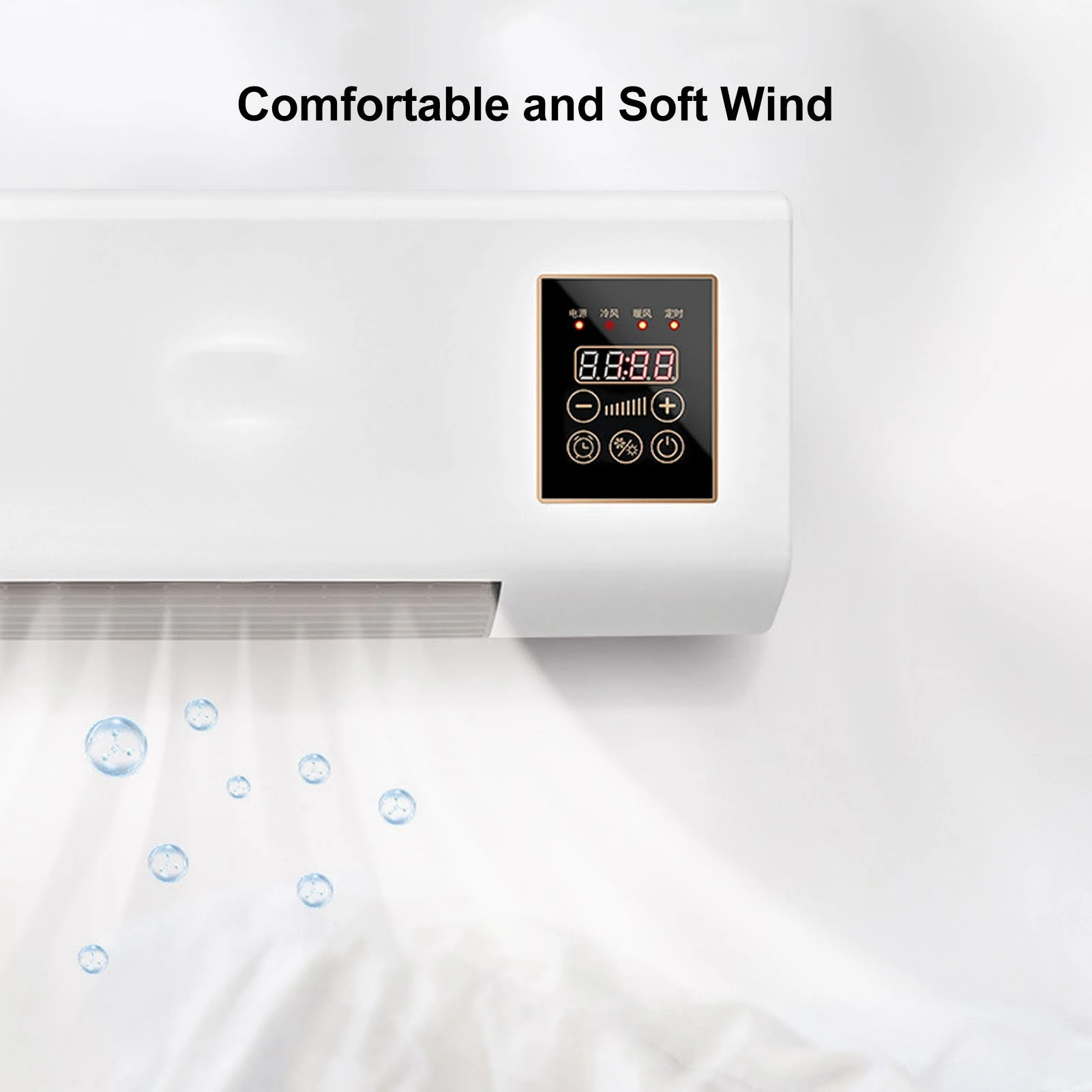 Wall Mounted Heater Fan Small Heater Portable Wall Mounted Nature Wind Hot Heater Fan for Bathroom Bedroom