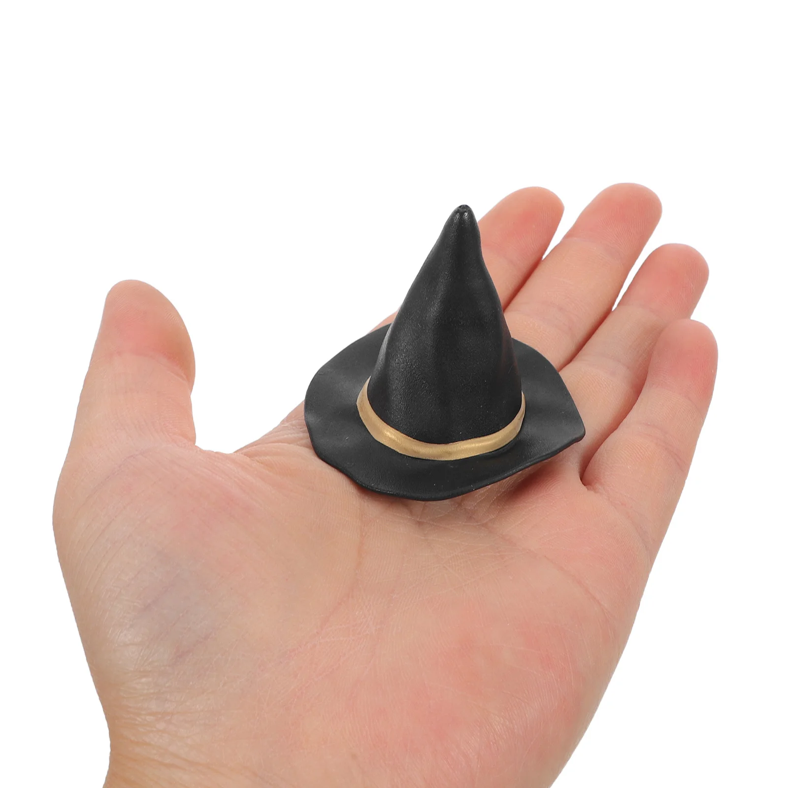 

10 шт., аксессуары для Хэллоуина, шляпа ведьмы, мини-набор метлы, миниатюрные шляпы ведьмы для поделок и украшений, кепка волшебника