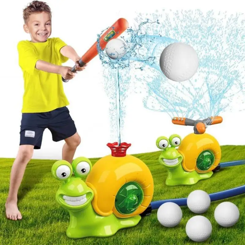 New Cute Snail Shaped Rotating Water Spray Baseball Game Outdoor Courtyard Lawn Garden Family Party Children's Birthday for Gift