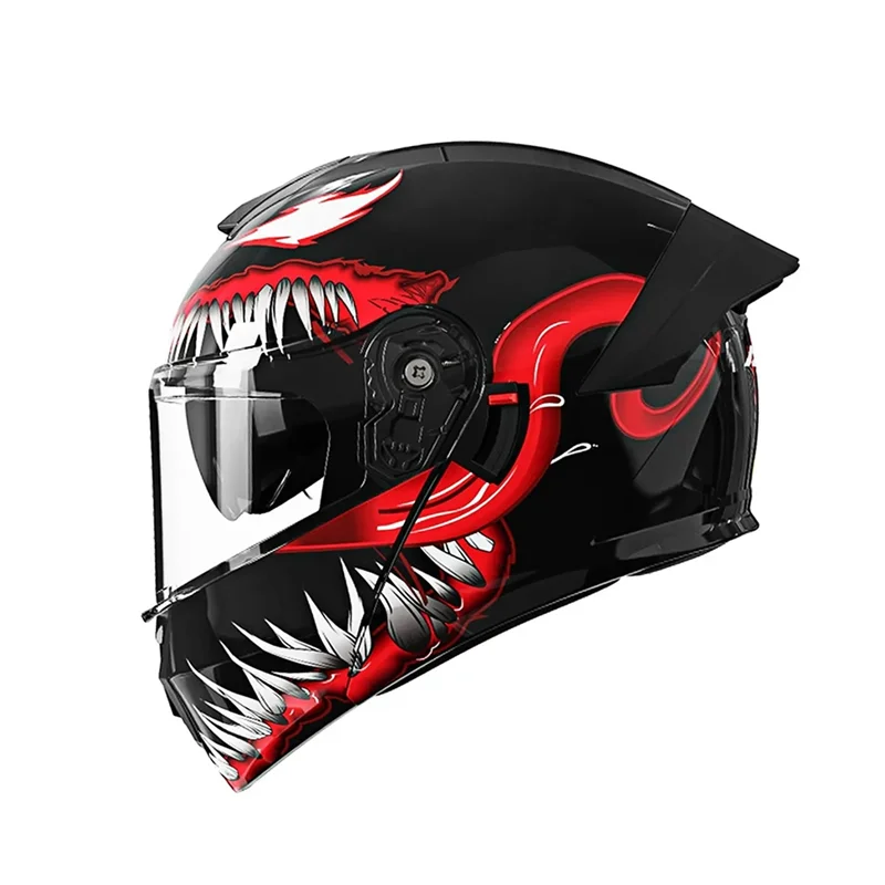 

Full Face Racing Motorcycle Helmet Flip Helmet Off Road Big Spoiler Season(54-61Cm)