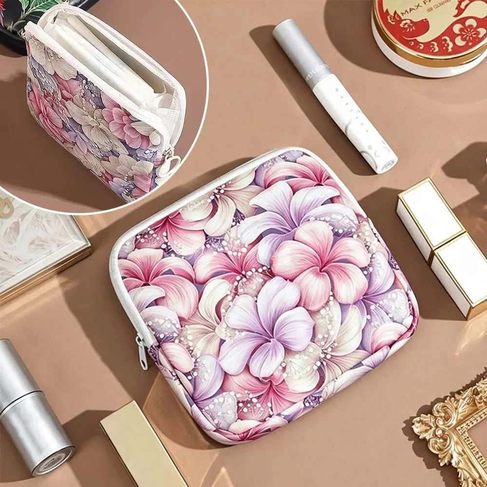 Portable Zipper Pouch Sanitary Pads Bag Large Capacity Multipurpose Coin Purse Cosmetic Bag for Women Girls