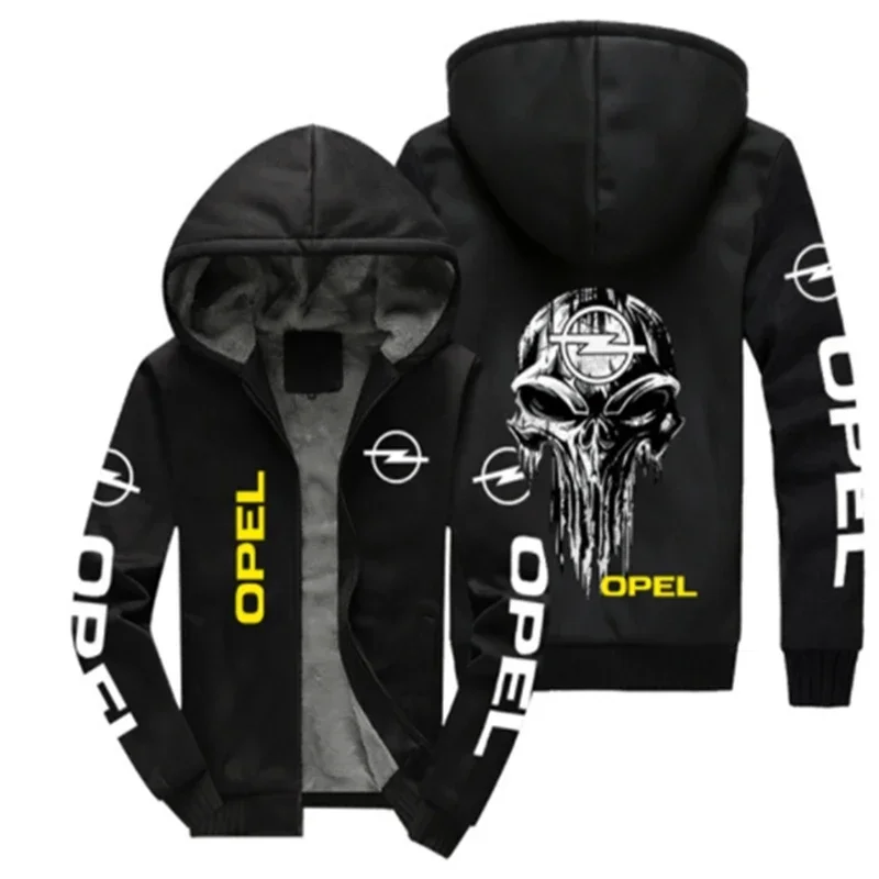 2024 New pattern men's jacket  Opel car logo for  coat winter casual zipper thicken sweatshirt fashion clothes