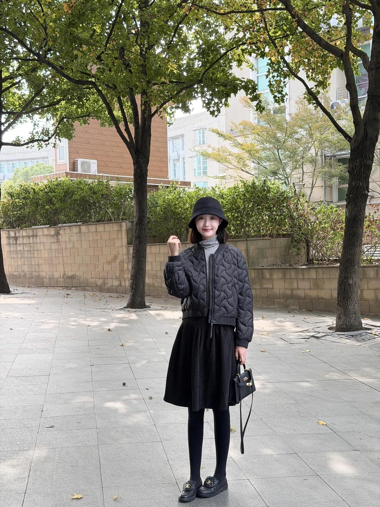 High Waist Thickened Woolen  Skirt for Women Casual High Quality A-Line Puffy Skirt City Commuting Daily Travel Shopping