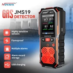 NOYAFA Digital Air Quality Tester O₂ CO H2S LEL Gas Detector JMS19 Combustible Gas Tester Portable Air Quality Monitor