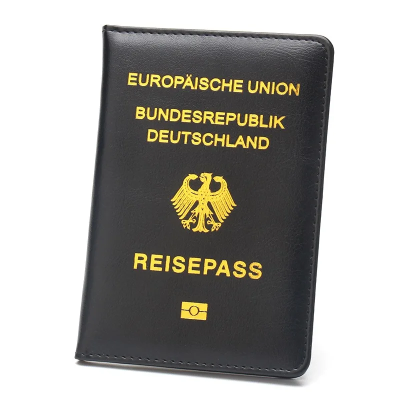 Deutschland Passhülle Damen Rosa Deutscher Reisepasshülle für Pässe Reisebrieftasche Reisepass Deutschland Protector – Detail 2