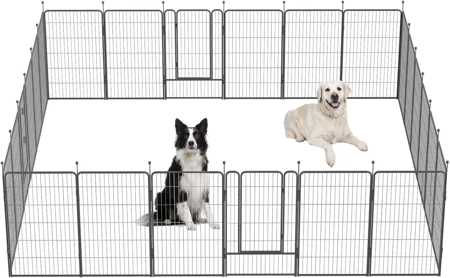 

Dog Playpen,32/40/45 Inch Height In Heavy Duty, Folding Indoor Outdoor Anti-Rust Dog Exercise Fence, Portable Pet Playpen With