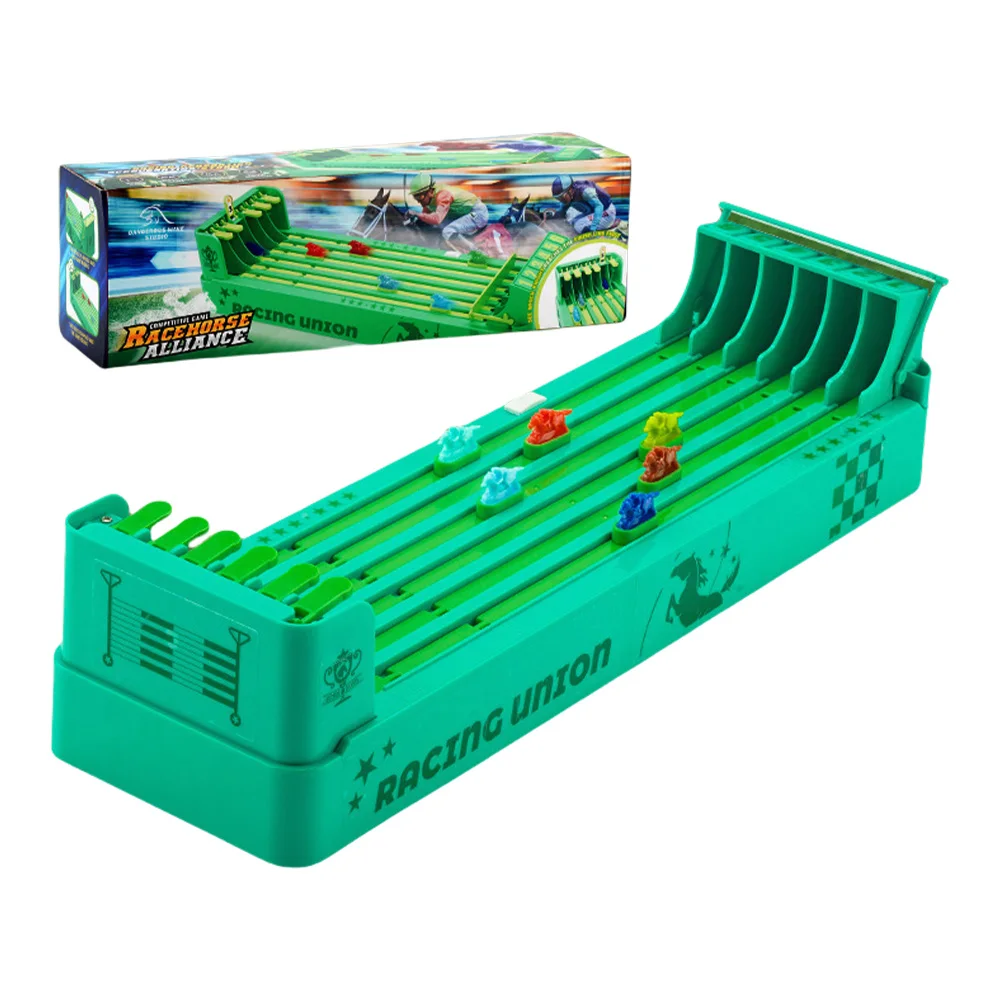 Tabletop Games Set Electronic Horse Race Board Game Battery Powered Horse Racing Machine Set Interactive Family Party Toy