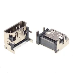 5PCS HDMI FEMale Jack/socket connector 19PIN 19P right angle smt smd 90 Degree Gold-Plated hd 19 PIN