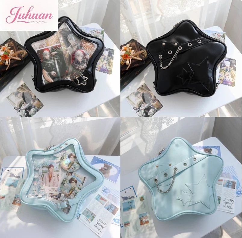 Japan Sweet Cute Women's Crossbady Bags Transparent Star Ita Bag