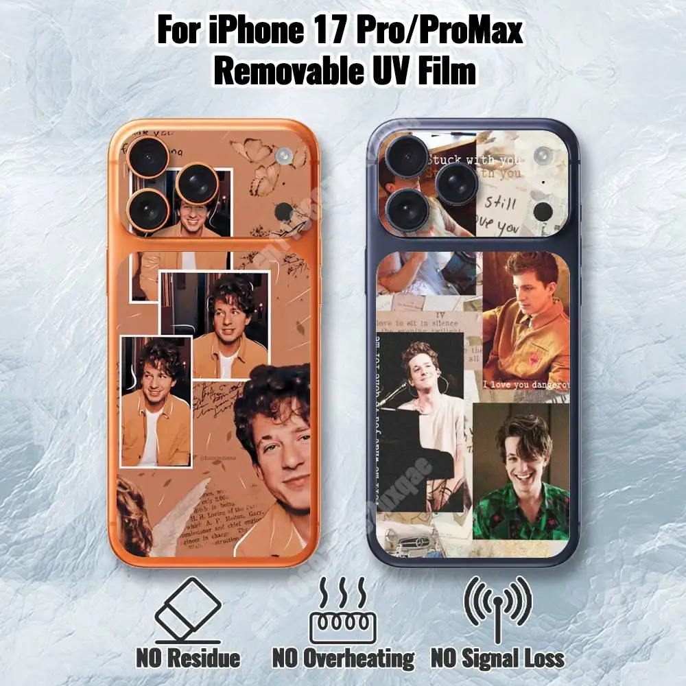 

C-Charlie Puth-S Съемная УФ-пленка HD Decal Skin для iPhone 17 Pro 17 ProMax