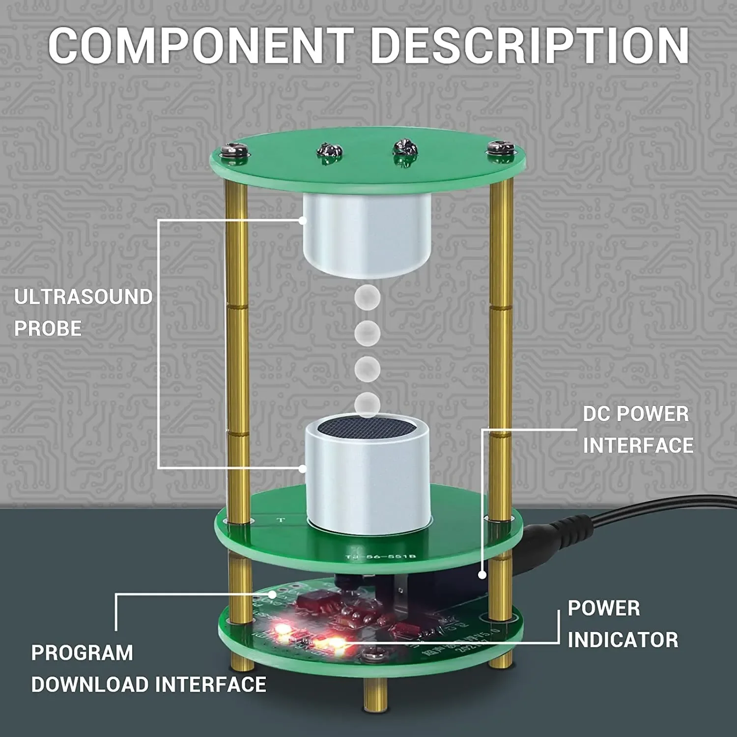 DIY Kit Ultrasonic Levitator Suspension Standing Wave Controller DIY Learning Kit Scientific Teaching Experiment Soldering