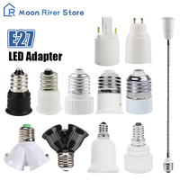 LED Adapter E14 2E27 B22 GU10 E27 Bulb Holder G24 E14 G10 TO E27 Converter Socket Bulb Lamp Holder Plug Extender For Lighting