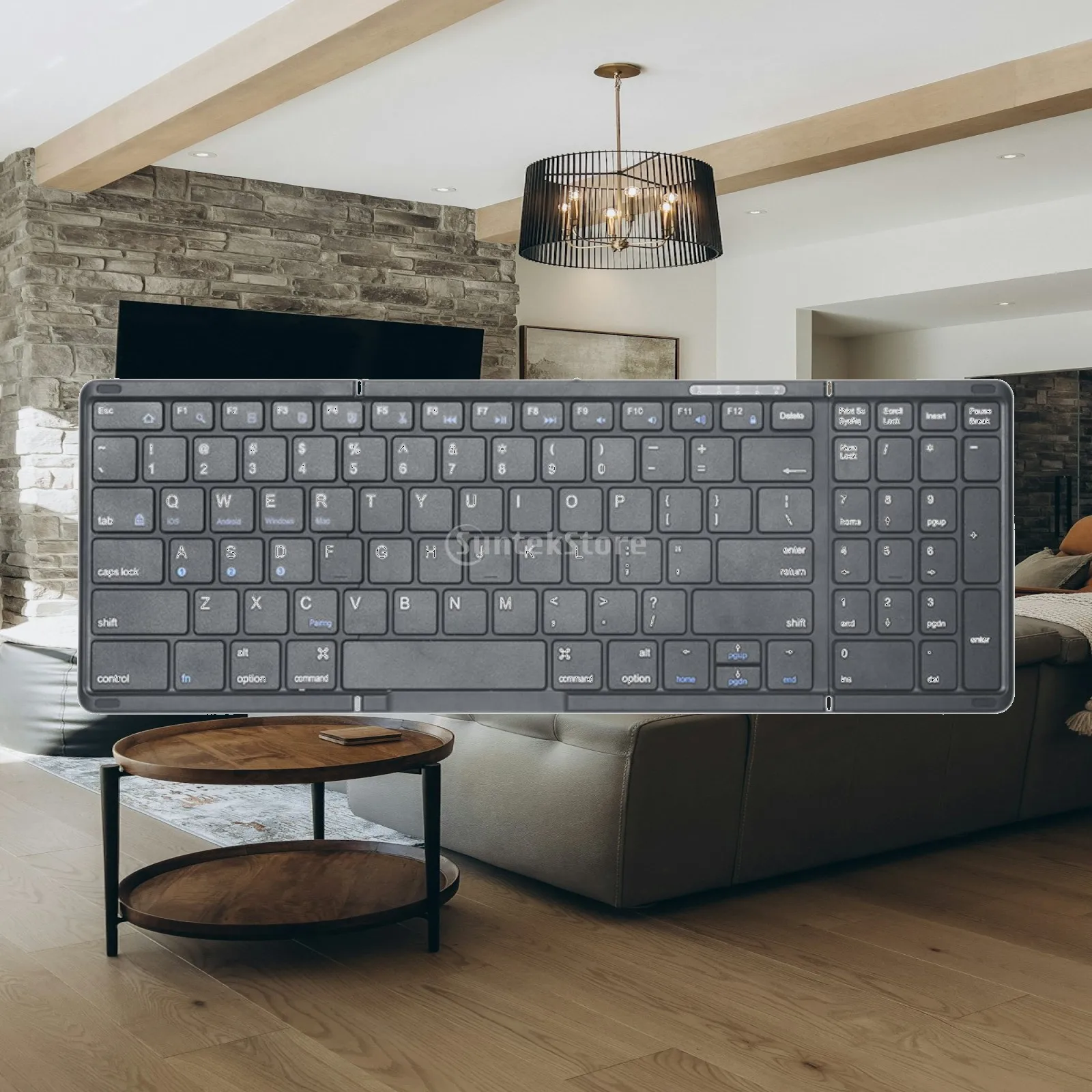 Mini Wireless Keyboard Foldable Universal Professional Power Saving Computer Keyboard for Computer Laptop PC Smart TV Window