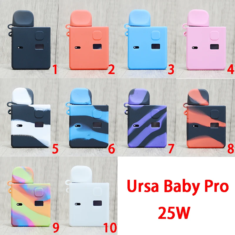 เคสเนื้อผิวซิลิโคนสำหรับ lostvape URSA Baby Pro เคสแบบนิ่มพร้อมสายคล้อง