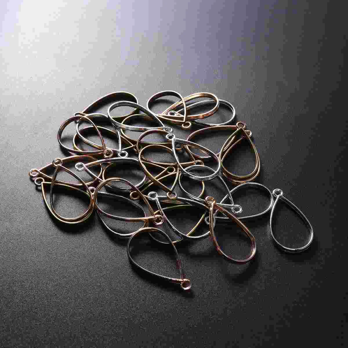 30 PCS Jewelry Making Supplies Accessoires Frame Open Back Bezel Hollow Pendants DIY Craft