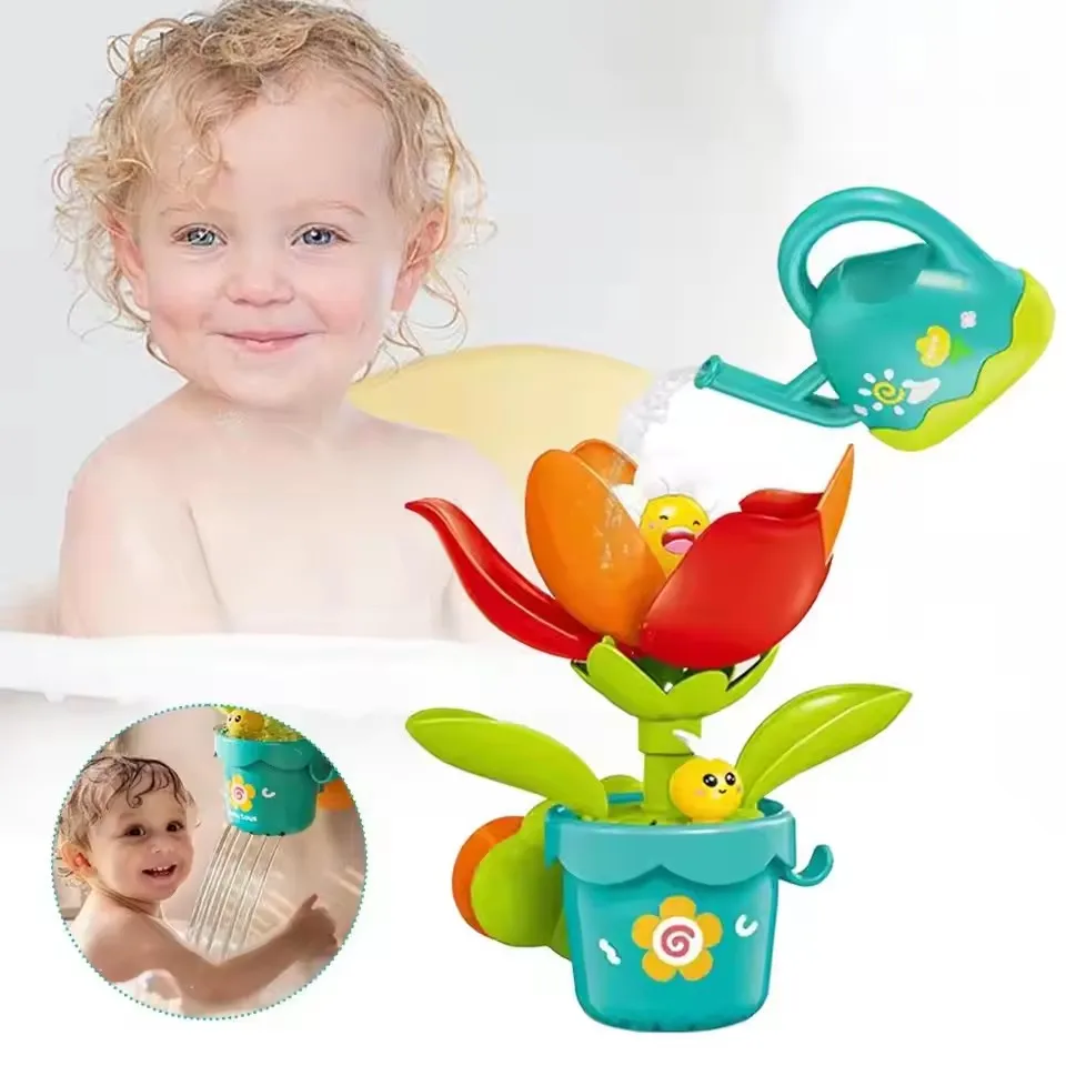 Girasole Giocattoli da bagno Acqua attivata Fioritura Doccia Spray Divertimento Tempo di bagno Gioco interattivo d'acqua per bambini Baby Safe Eco Frien B5N9