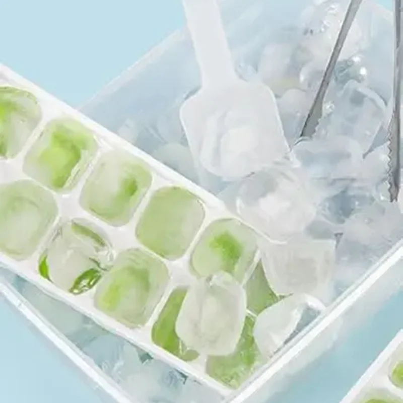 

Ice Cube Tray Mold with Lid Silicone Square 14 Cube Easy Release Ice Cube Molds Summer Kitchen Bar DIY Iced Cocktail Freeze Tool