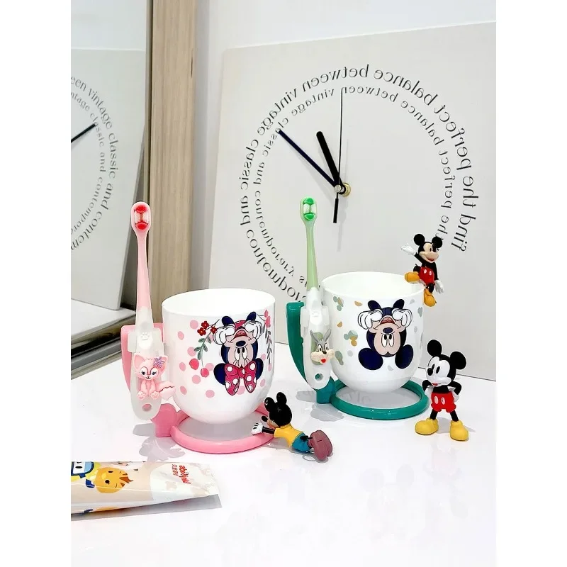 New Disney Animation Peripheral Kawaii Anti-fall Juice Drink Rotating Cup Mickey Minnie Milk Cup Birthday Gift Wholesale