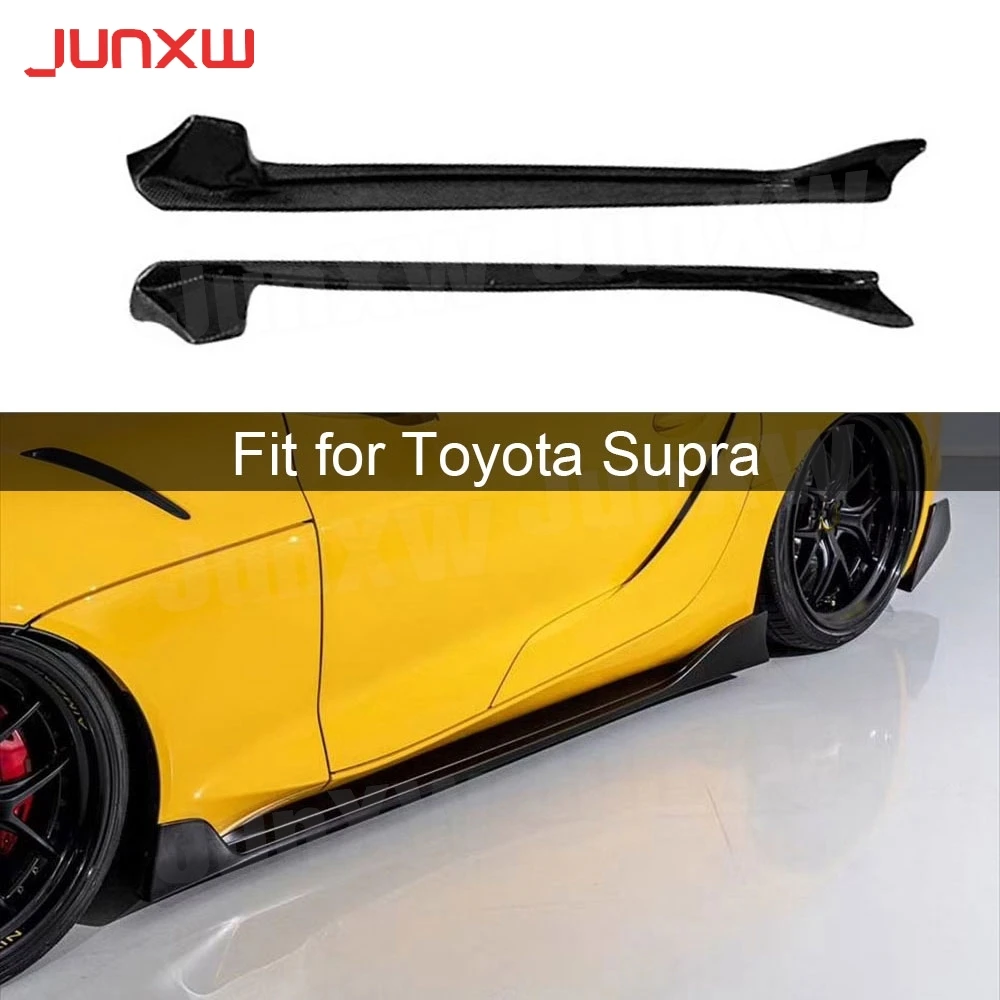 

Carbon Fiber Material Side Skirts Car Bumper Kits for Toyota Supra 2019 - 2020 FRP Car Styling Body Kits