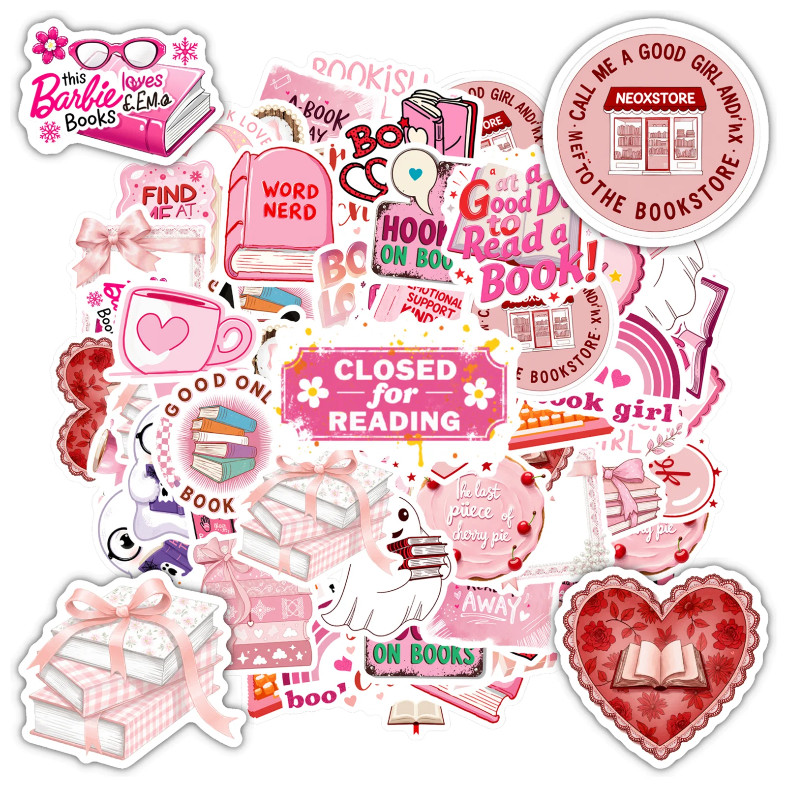 35pcs Cartoon Love Stickers Heart Stationery Stickers DIY Stickers For Guitar Laptop Helmet Skateboard Notebook Luggage