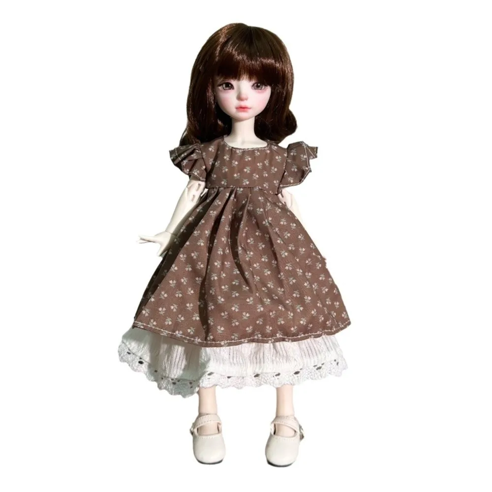 Roupas bjd de tamanho 30cm, saia em escala 1/6, design de boneca, roupa casual, estilo meninas, roupas de bebê, quebra-cabeça divertido