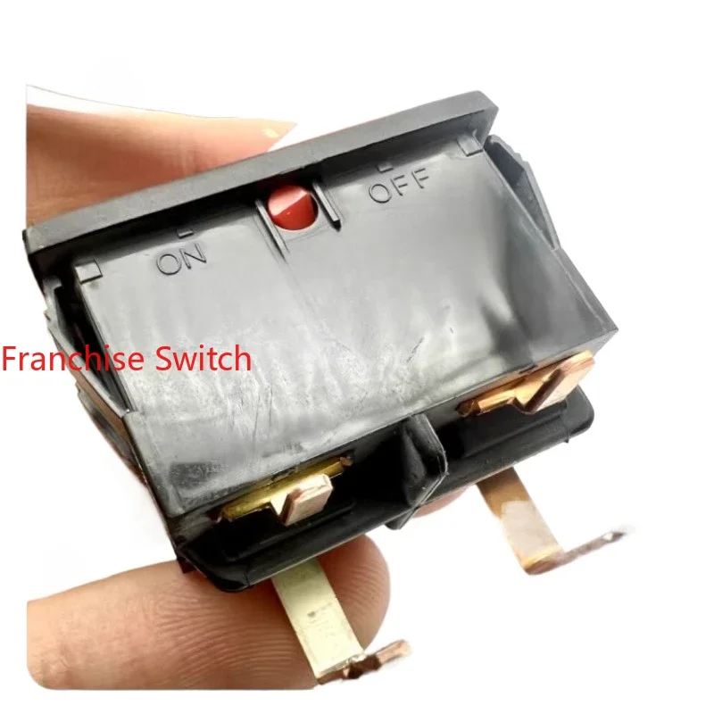 10PCS AJ7232BF Automobile 2-speed Power Supply Rocker, Ship Switch 4feet, Curved Foot 16A Red