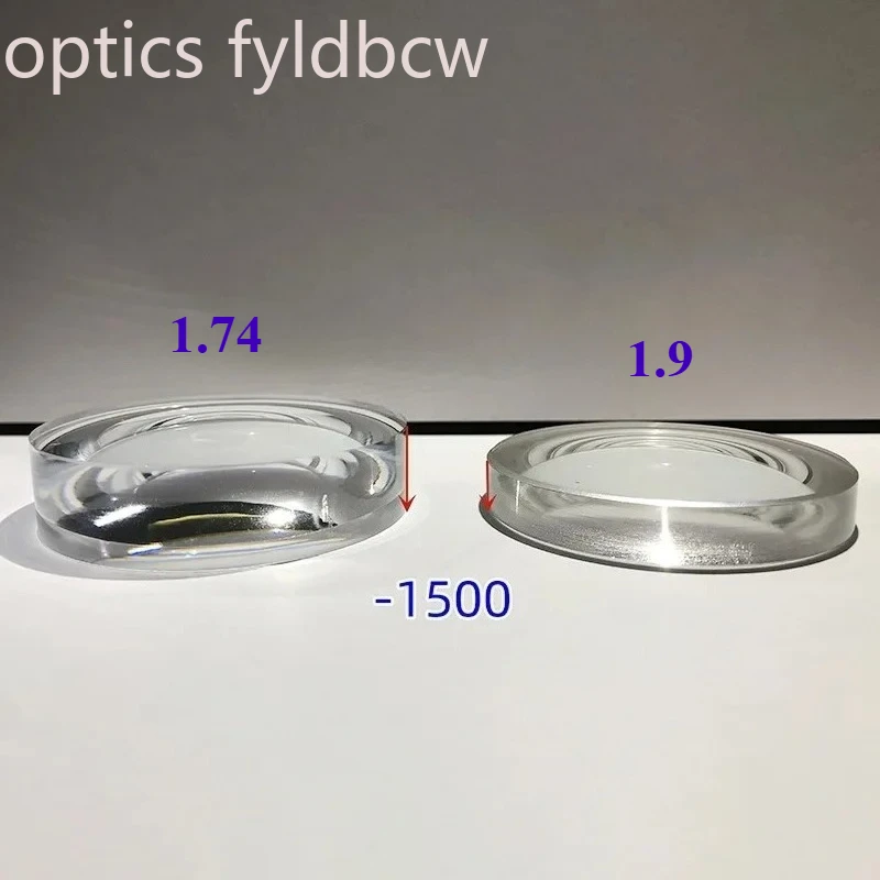 1.7/1. 8/1.9 Glass Lens High Degree Myopia Astigmatism Glass Lens Aspherical Ultra-thin Ophthalmic Lens Customization