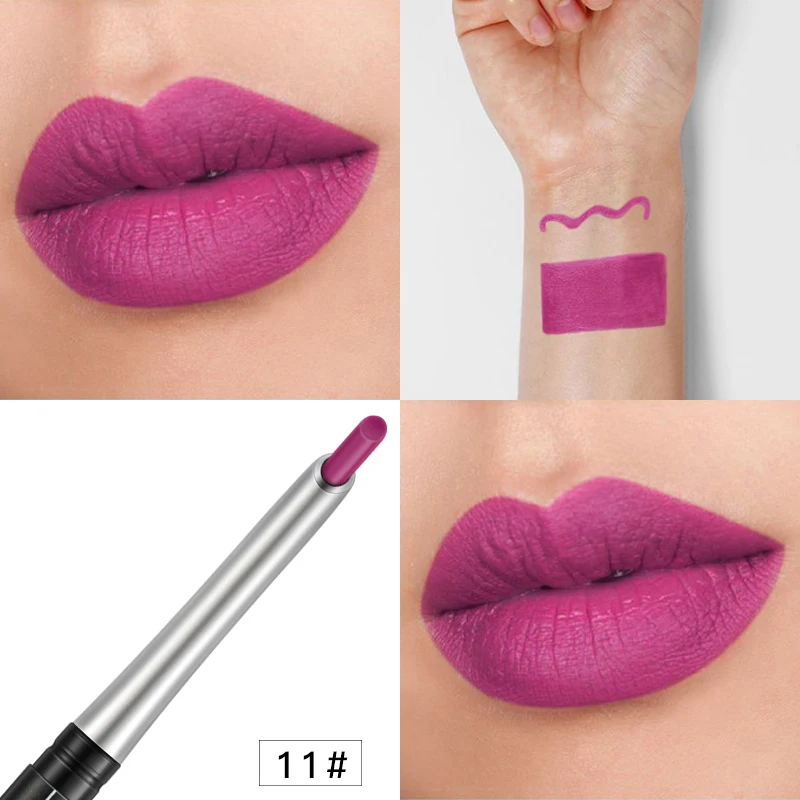 1/2PCS Lip Liner Pencil Rich Color High Color Rendering Lipstick Lips Makeup Lipliner Matte Waterproof 2-in-1 Moisturizing