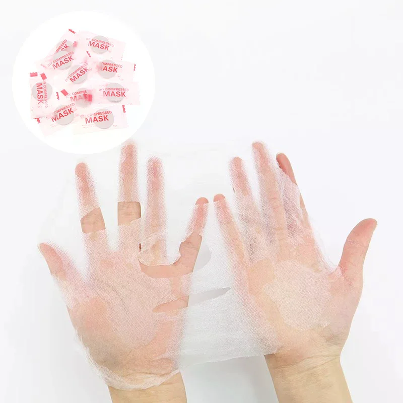 

50/100 шт. одноразовая сжатая маска для лица, портативная шелковая/хлопковая маска для лица, полотенце для лица, обернутые монетами салфетки, бумага для ухода за кожей