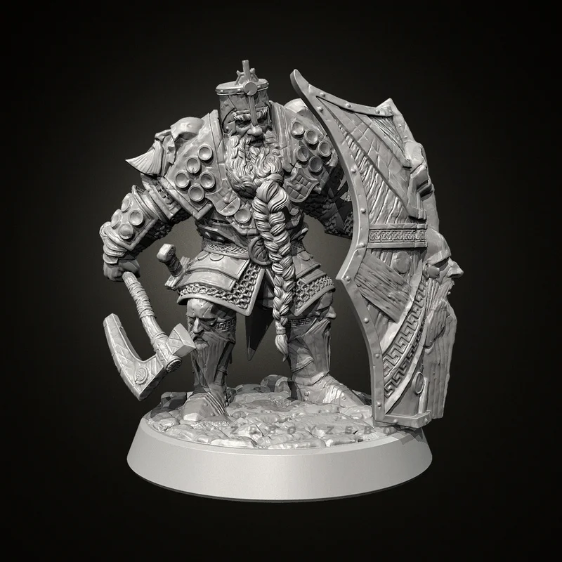 

38mm 50mm 75mm Dwarf Warrior Resin Model Figure Gk Micro Miniature 3d Printed White Model Toy Unassembled And Unpainted Kit