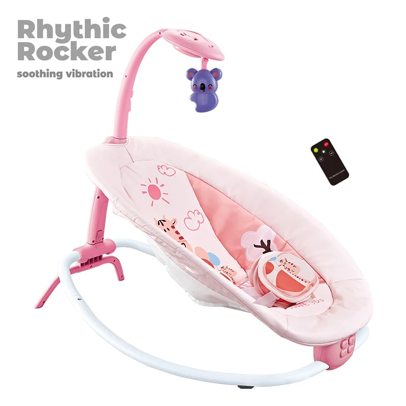 Baby Rocking Chair Multi-function Folding Newborn Comfort Chair Cradle Bed 0-3 Years Old Adjustable Baby Recliner With Music