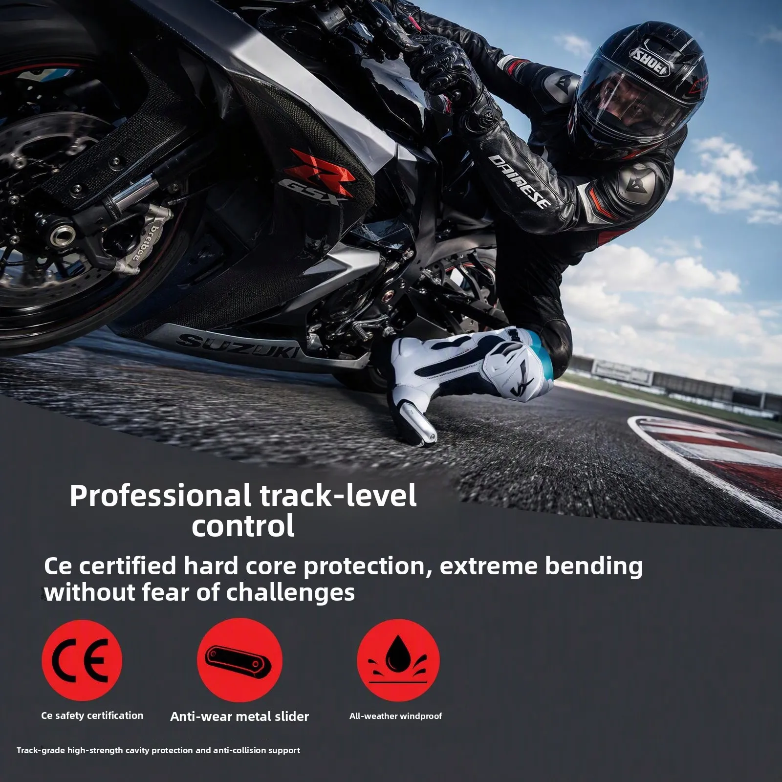 HOT BENKIA Mocha Motorcycle Track Riding Boots CE Certification Professional Racing Botas Waterproof Boots High Quality
