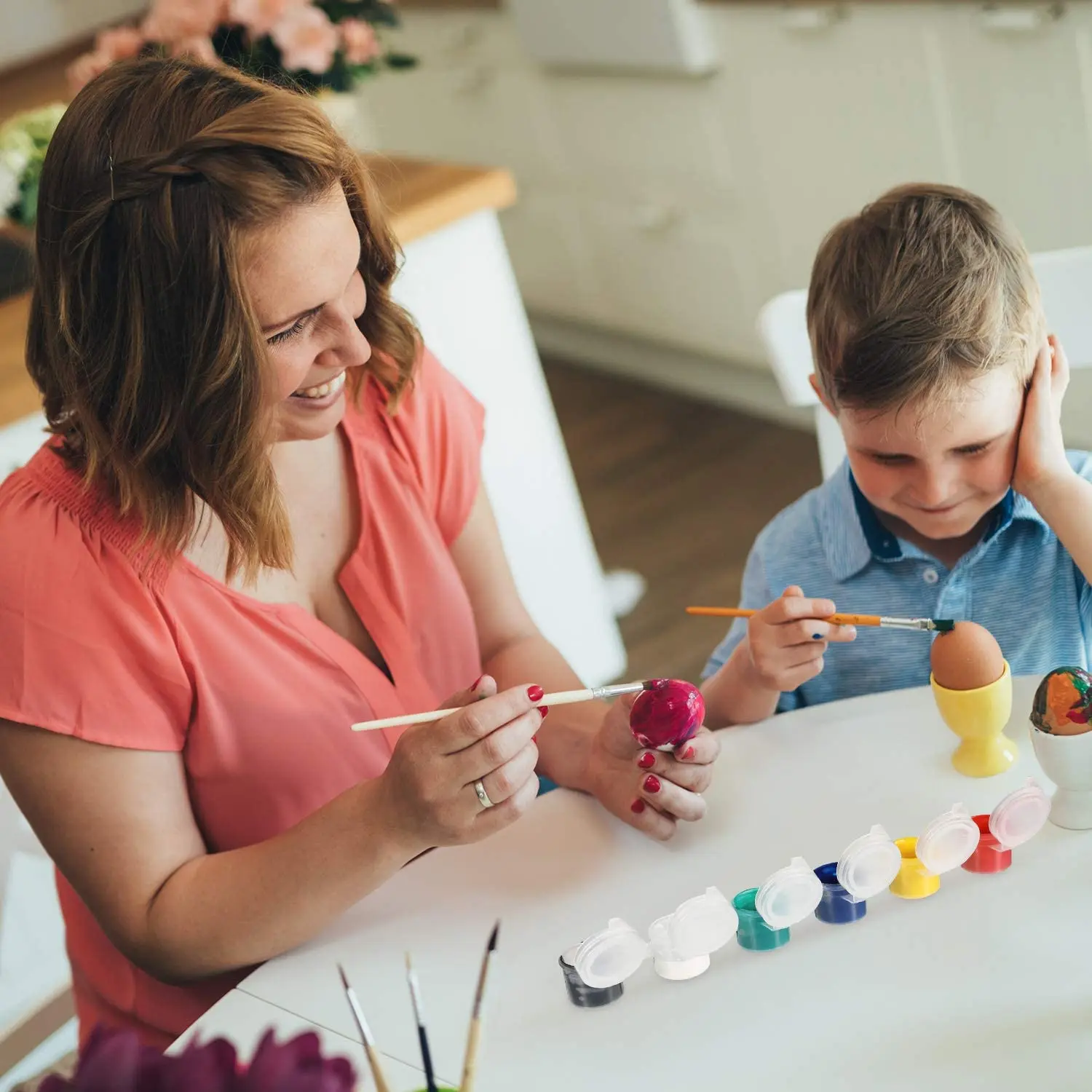 50 tiras de botes de pintura vacíos, botes de pintura de 5 ml, contenedores de almacenamiento de tiras, suministros para manualidades de pintura, 300 botes en total